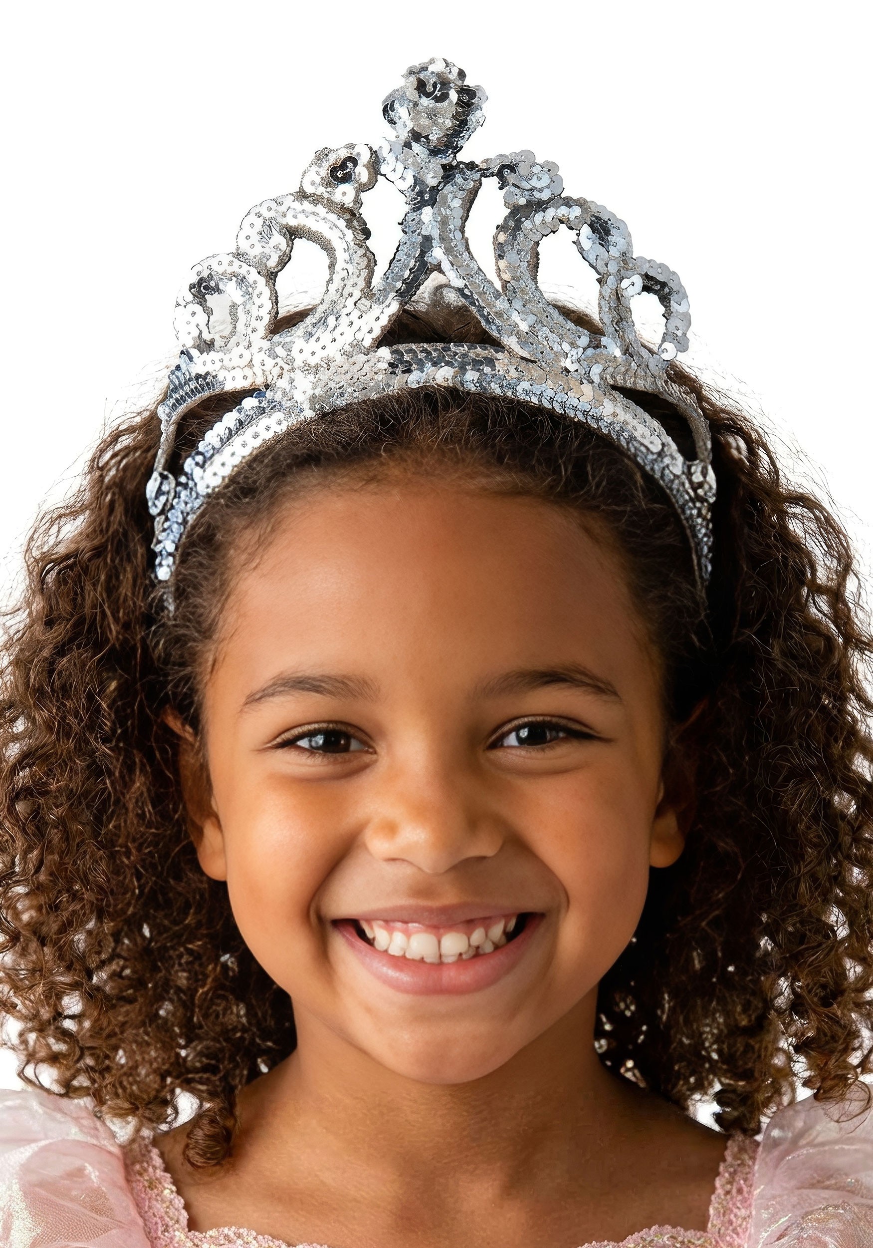 Kid's Silver Sequin Tiara Accessory | Princess Accessories