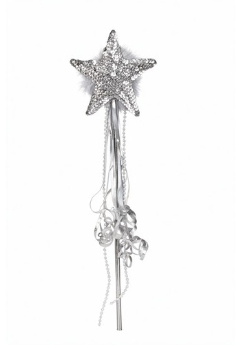 Fairy Silver Sequin Accessory Wand