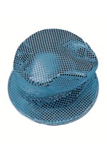 Adult Blue Sequin Top Hat Accessory