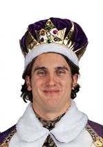 Adult Purple Velvet King Crown