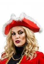 Adult Red Felt Tricorn Costume Hat
