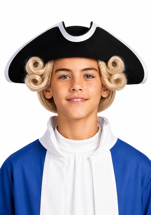 Child Black Felt Tricorn Pirate Costume Hat