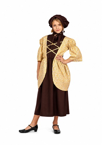 Womens Colonial Peasant Anne Costume Dress