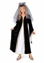 Girls Medieval Bride Black Costume Dress