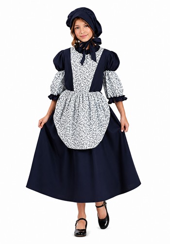 Kids Colonial Peasant Sarah Girl Costume Dress