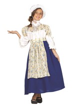 Kids Colonial Cottage Girl Blue Costume Dress