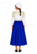Kids Colonial Cottage Girl Blue Costume Dress Alt 1