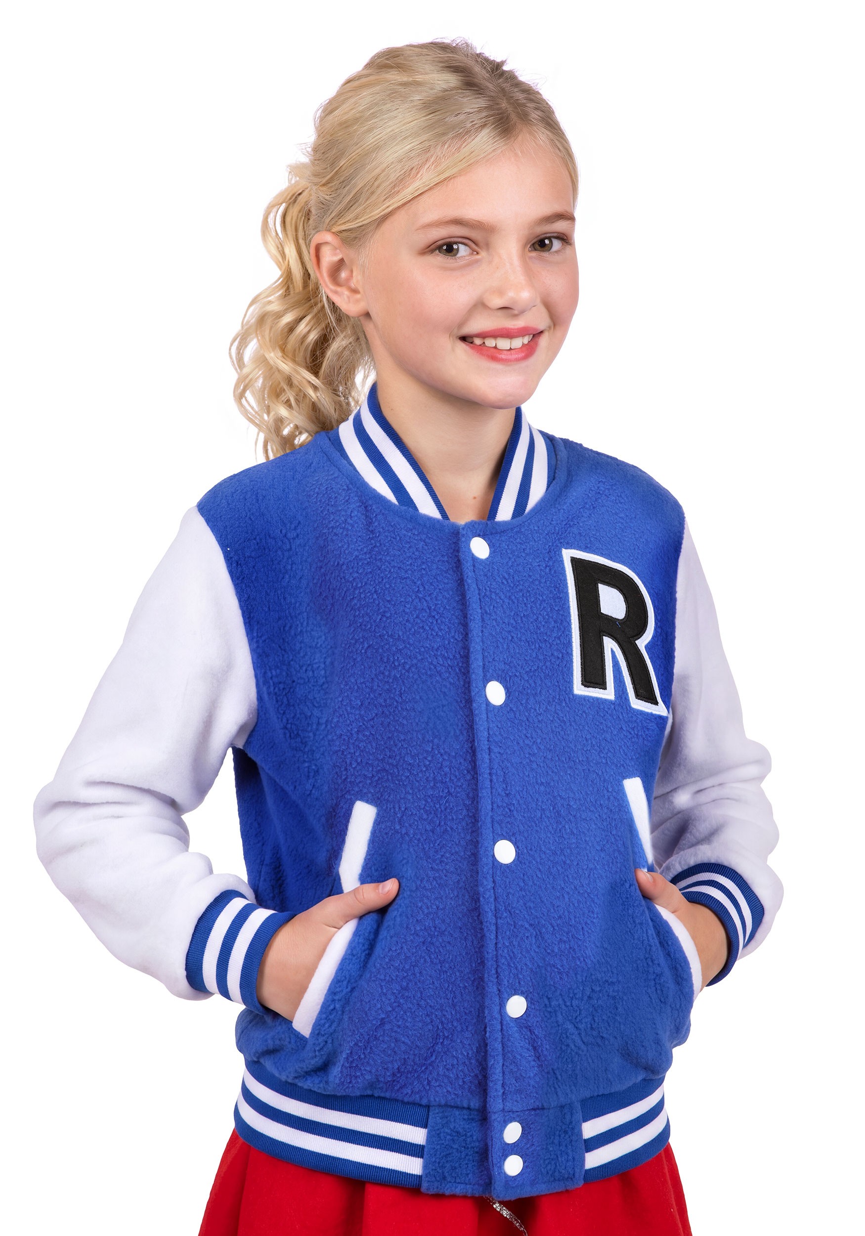 Kid's Blue Letterman Jacket Costume | Sports Costumes