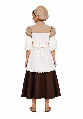 Kid's Colonial Peasant Girl Brown Costume Dress | Historical Costumes