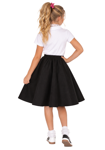 Kid's Black Poodle Skirt with Shirt Costume | 50's Costumes