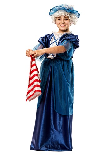 Colonial Girl Blue Dress Costume