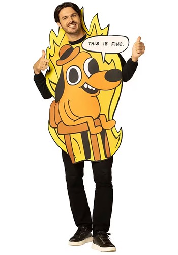Adult This is Fine Dog Costume