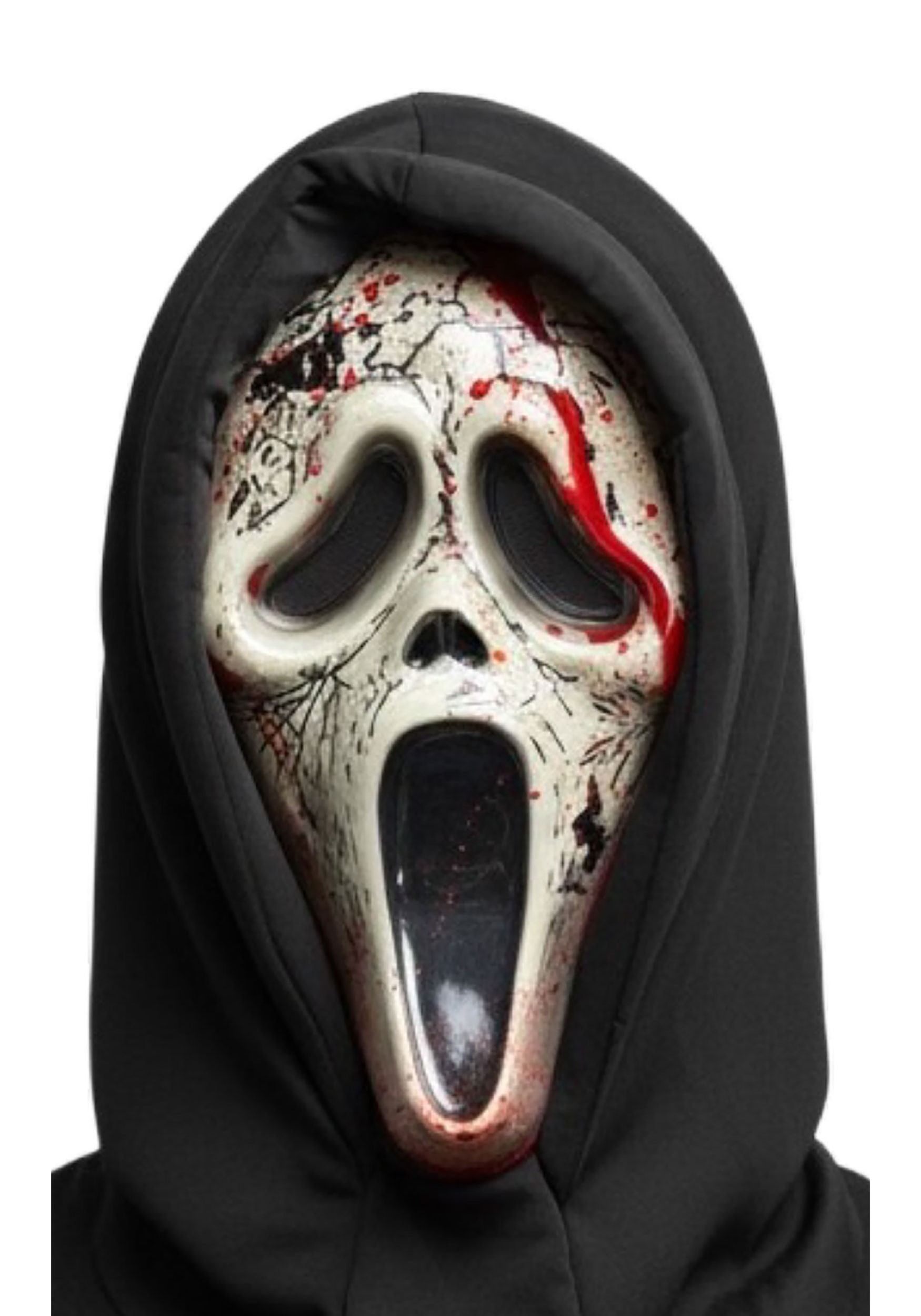 Adult Aged Ghost Face Costume Bleeding Mask | Scream Accessories