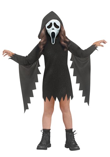 Girl's Glitter Bling Ghost Face Toddler Costume | Scream Costumes
