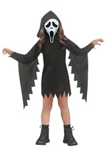 Toddler Girls Glitter Bling Ghost Face Costume Alt 1
