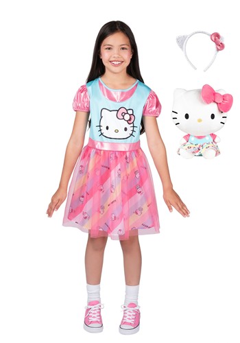 Girl's Hello Kitty Dress Up Costume Set with Plush | TV Costumes