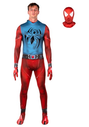 Men's Scarlet Spider Gaming Zentai Suit Costume | Marvel Costumes