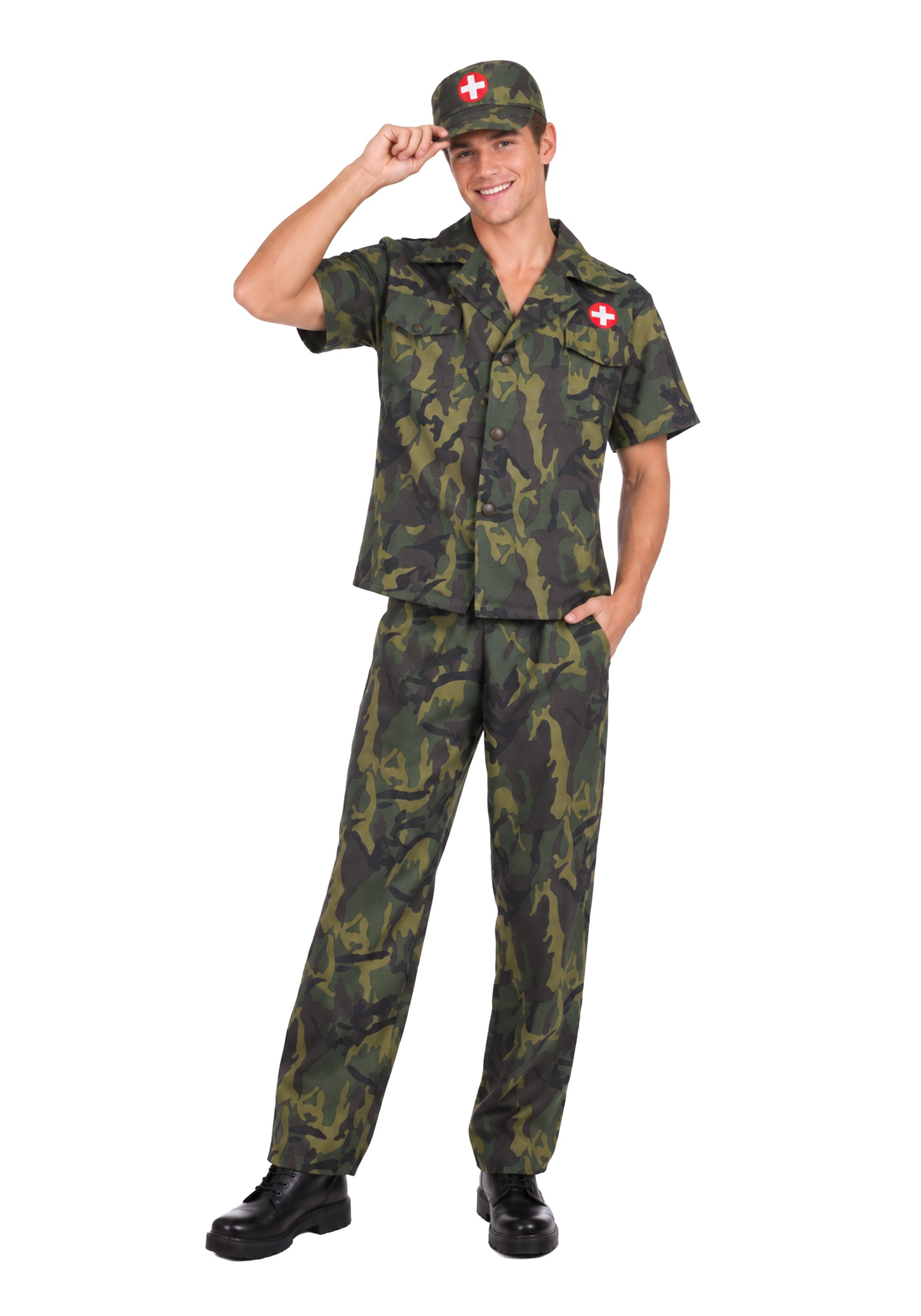 Men's Green Army Doctor Costume | Army Costumes