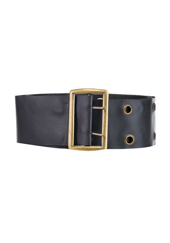66-Inch Black Double Layer Holes Costume Vinyl Belt | Costume Accessories