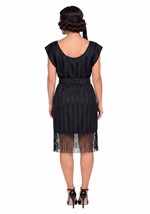 Womens Roaring 20s Black Flapper Costume Dress Alt 1