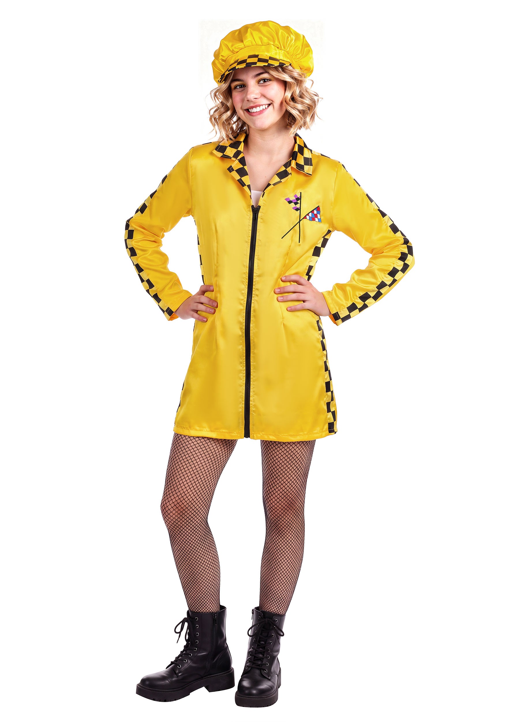Girl's Yellow Speedster Costume Dress | Race Car Costumes