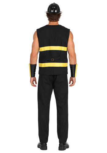 Men's Fire Fighter Black Uniform Costume | Uniform Costumes