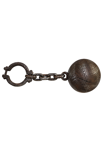 Rusted Giant Ball & Chain Costume Accessory | Prisoner Accessories