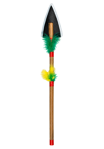 15-Inch Feathered Spear Accessory Prop | Costume Weapons