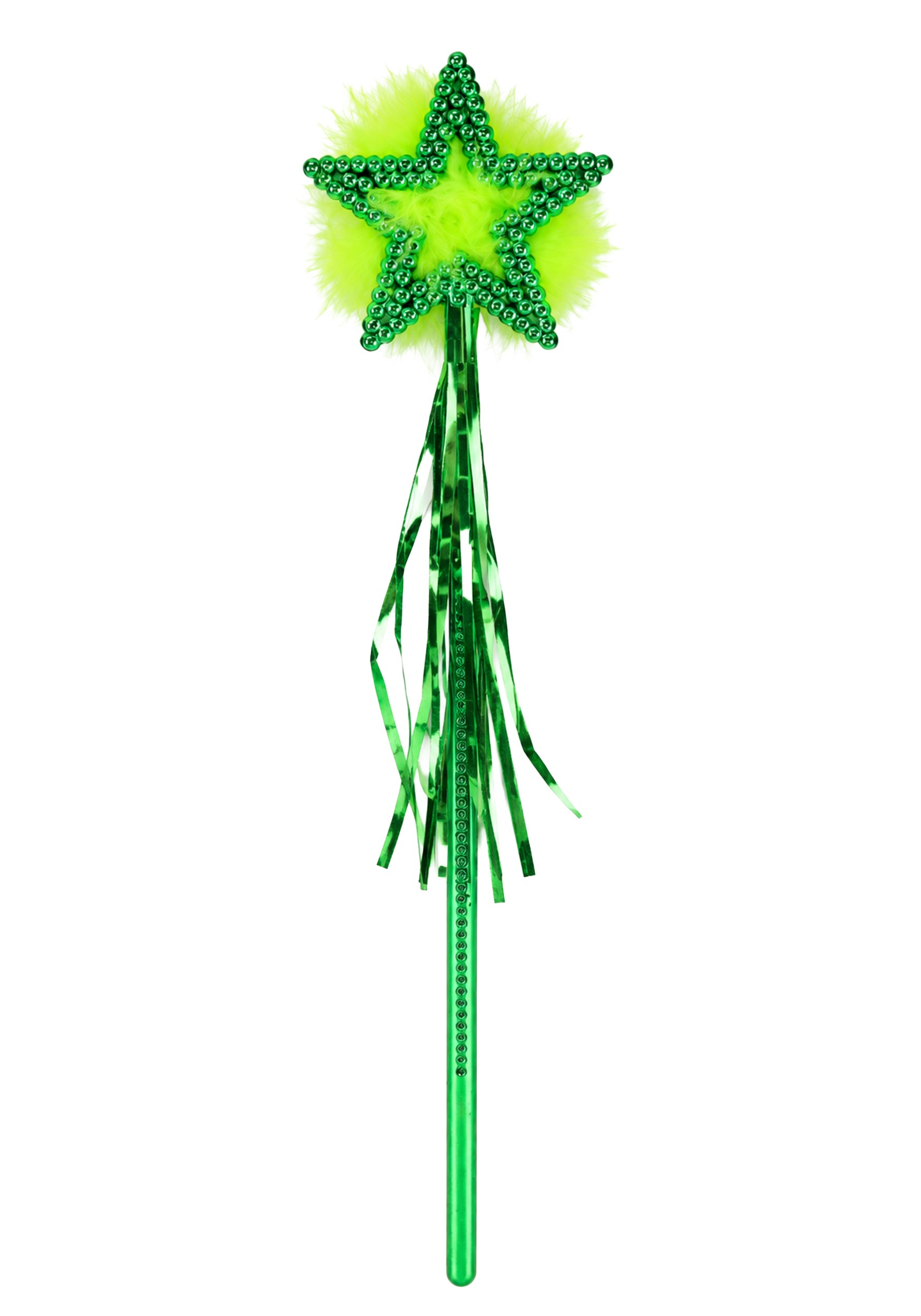 Green Costume Fairy Wand with Marabou Accessory | Storybook Accessories