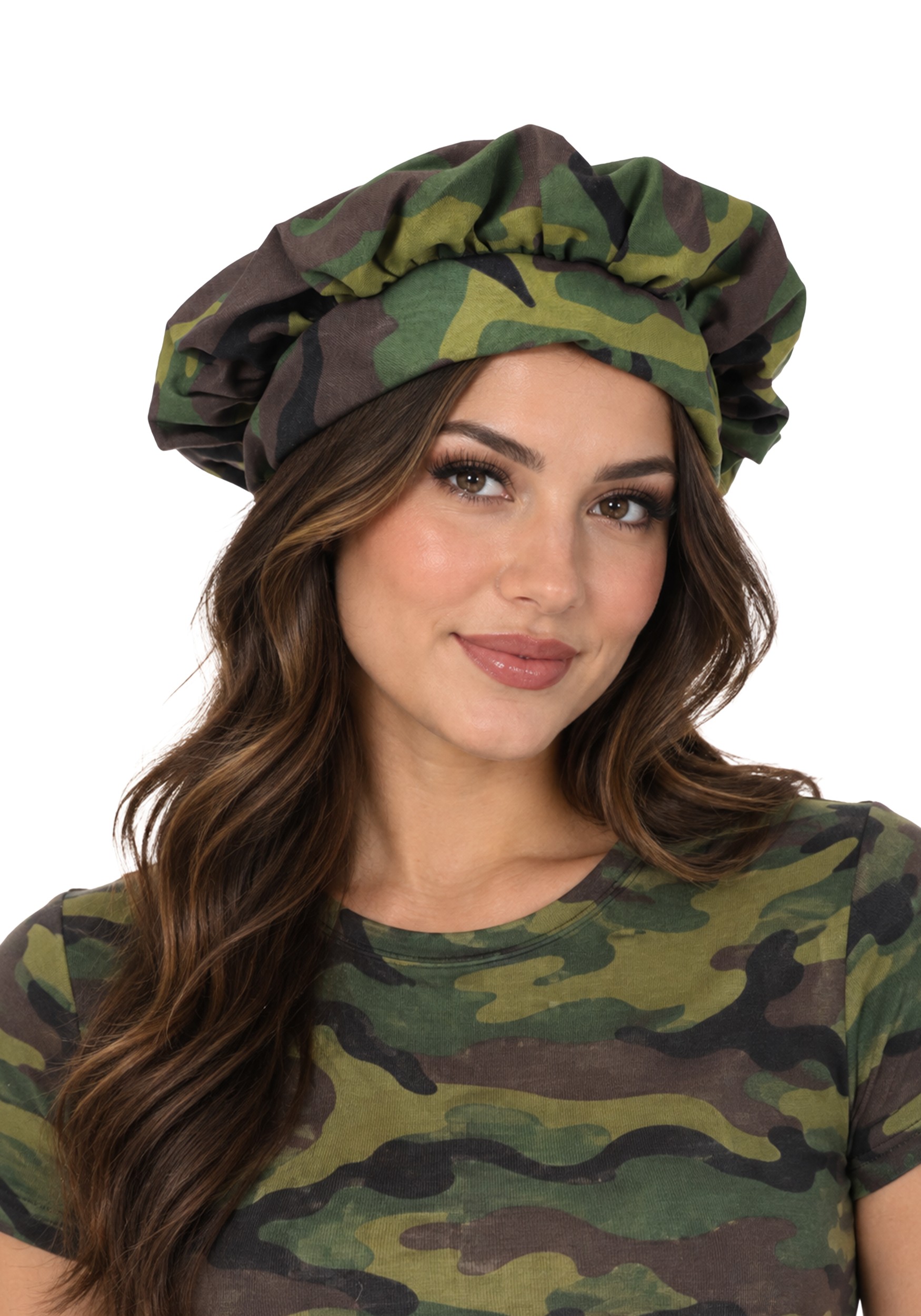 Adult Army Camouflage Beret Costume Accessory | Army Accessories