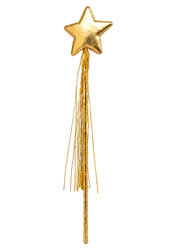 17-Inch Gold Star Accessory Wand | Storybook Accessories