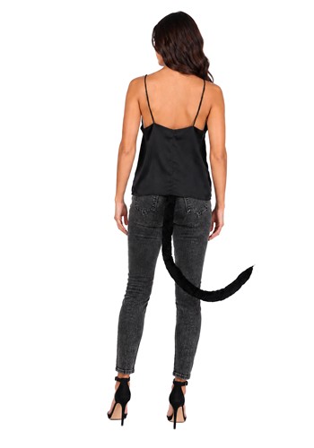 33-Inch Plush Black Cat Costume Tail Accessory | Cat Accessories