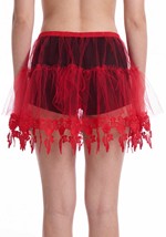 Womens Red Petticoat with Tear Drop Lace Accessory Alt 1