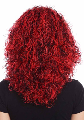 Adult Red Black Fancy Curly Costume Wig | Adult Wigs
