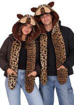 Adult Lux the Cheetah Hood Scarf Costume Set Alt 1