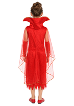 Child Glamour Devil Red Dress Costume Alt 1