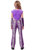 Girls Purple Cheetah Rock Star Costume Alt 1