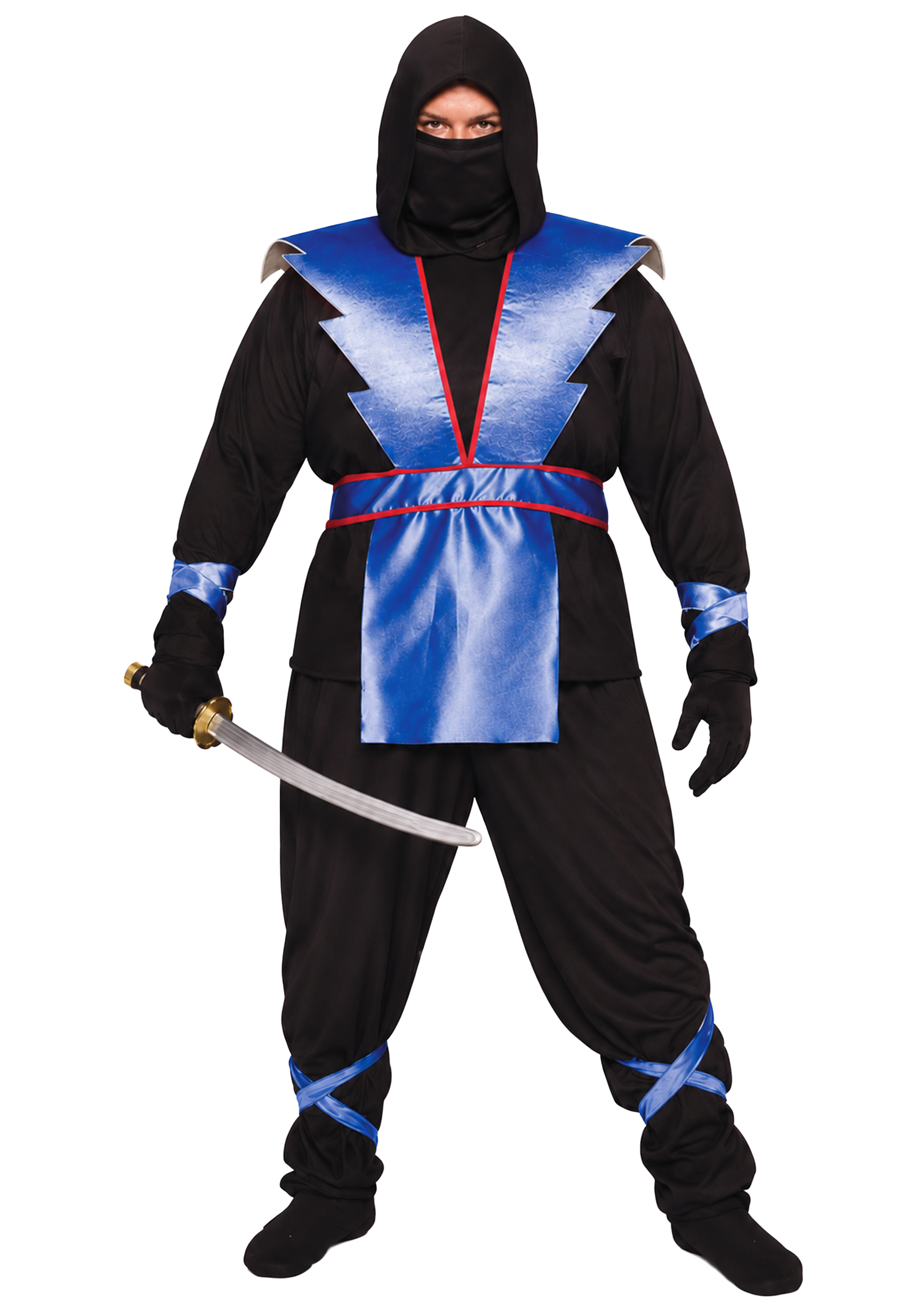 Plus Size Blue Ninja Master Armor Costume for Men | Ninja Costumes