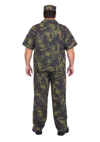 Plus Size Green Army Doctor Costume for Men | Army Costumes