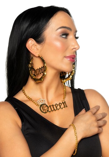 Womens Queen Hip Hop Jewelry Costume Accessory Kit