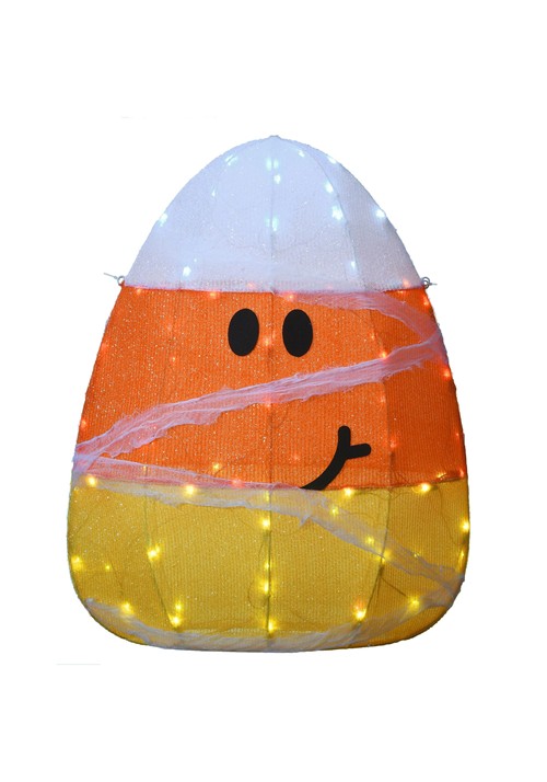 Light Up Candy Corn Mummy Decoration