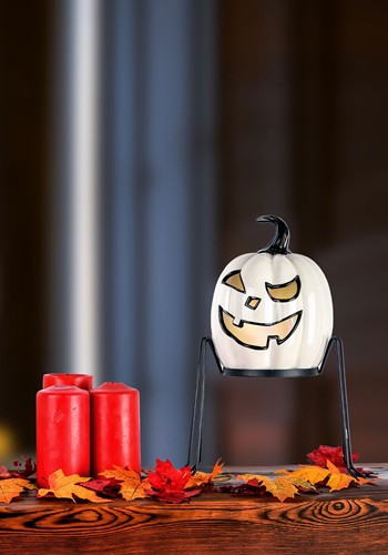 15-Inch Pumpkin Ghost with Metal Holder Decoration | Halloween Decorations