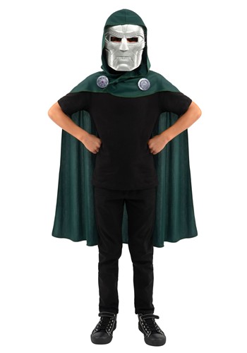 Youth Hooded Cape Mask Doctor Doom Accessory