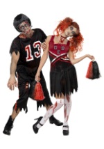 Zombie Cheerleader Costume Couple Image