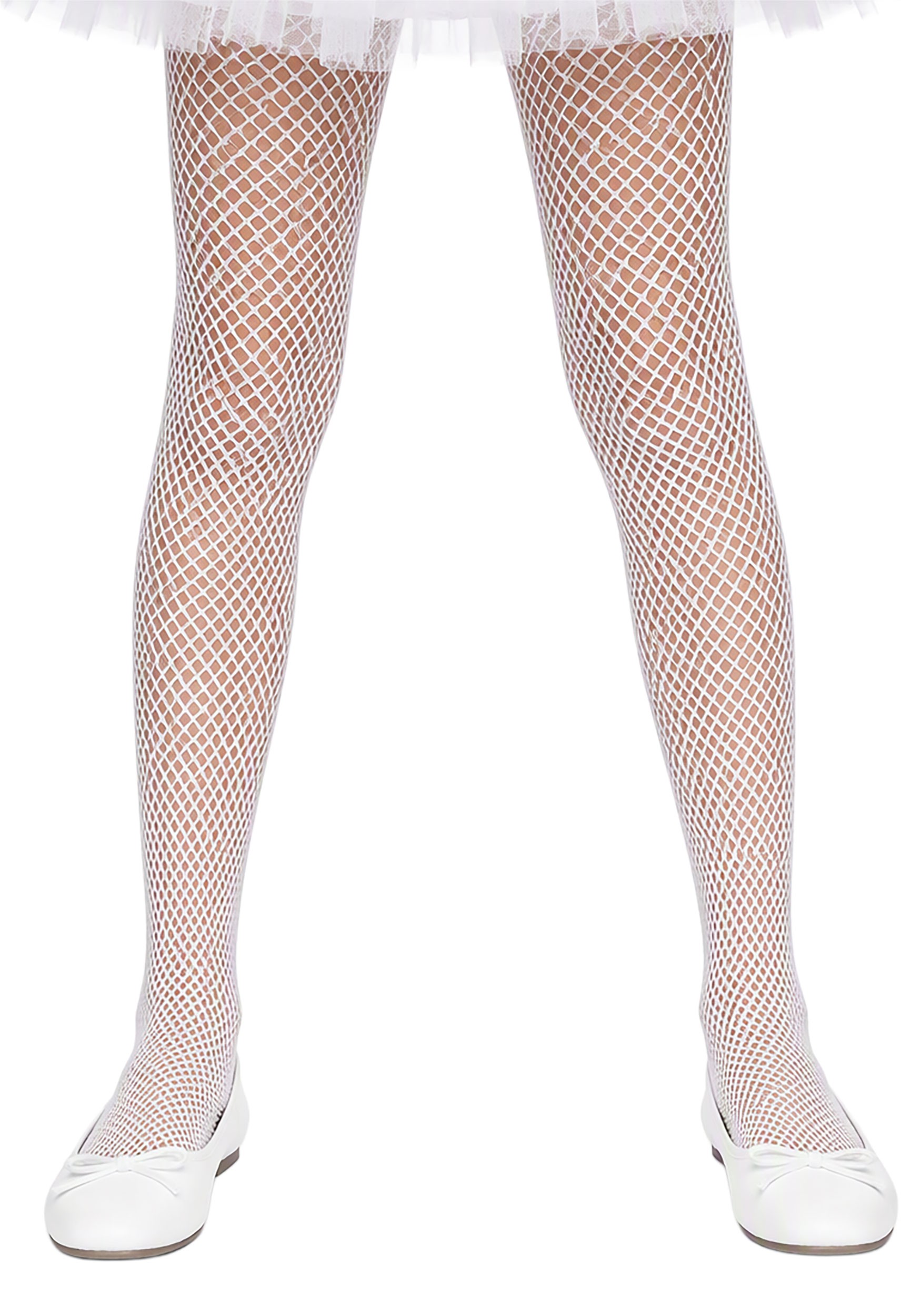 Women's Fishnet White Costume Pantyhose | Adult Tights