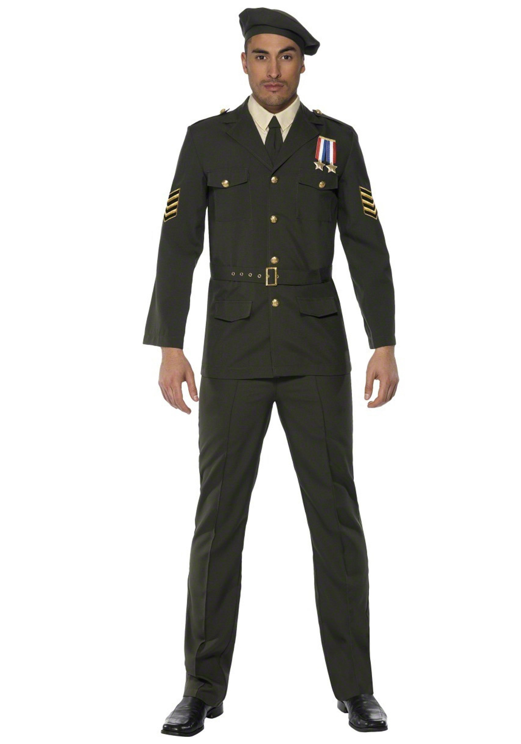G78 Military FBI Army Soldier Uniform Fancy Dress Party Halloween Costume & Hat 