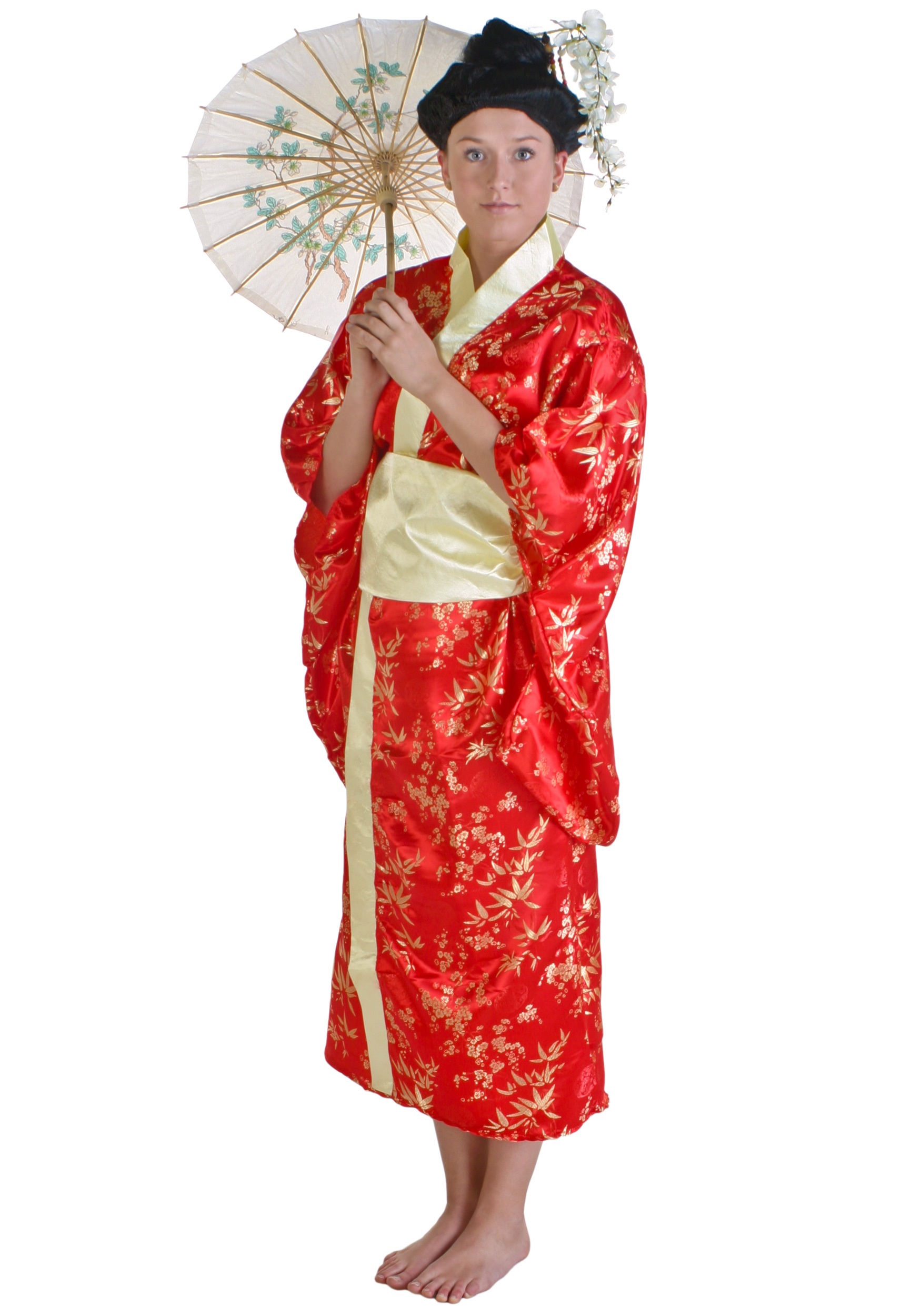 Womens Red Kimono