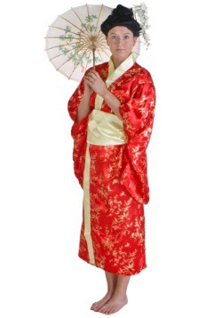 Womens Red Kimono