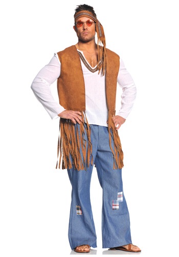 Men's Plus Size Woodstock Hippie Costume