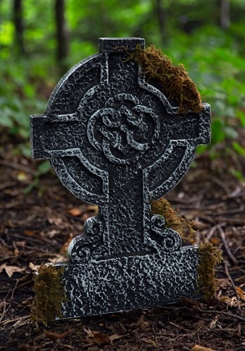 Mossy Celtic Cross Tombstone Update 1